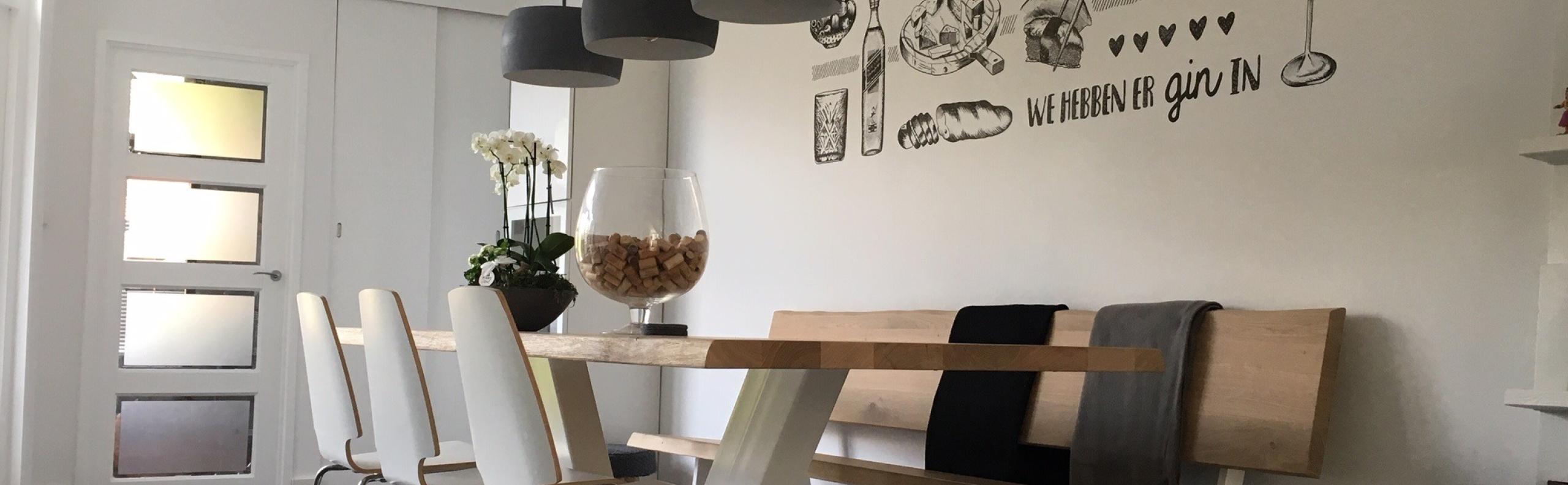 Beurs Eigen Huis Boomstamtafel interieur tafel boomstam