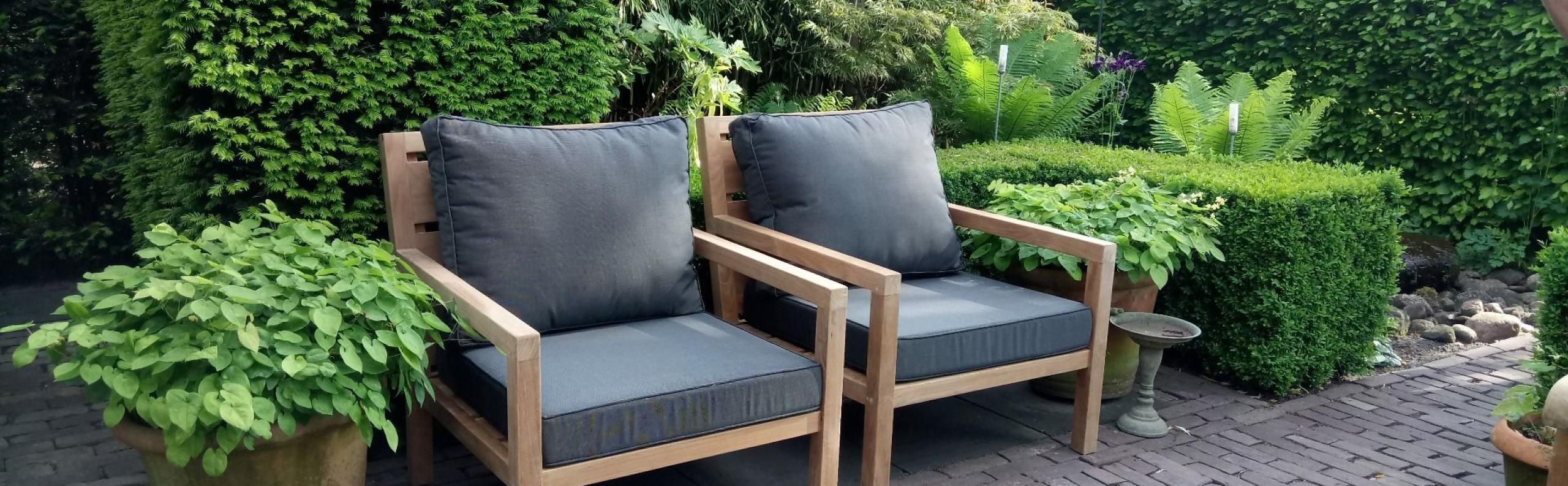 Beurs Eigen Huis tuin meubels teakhout