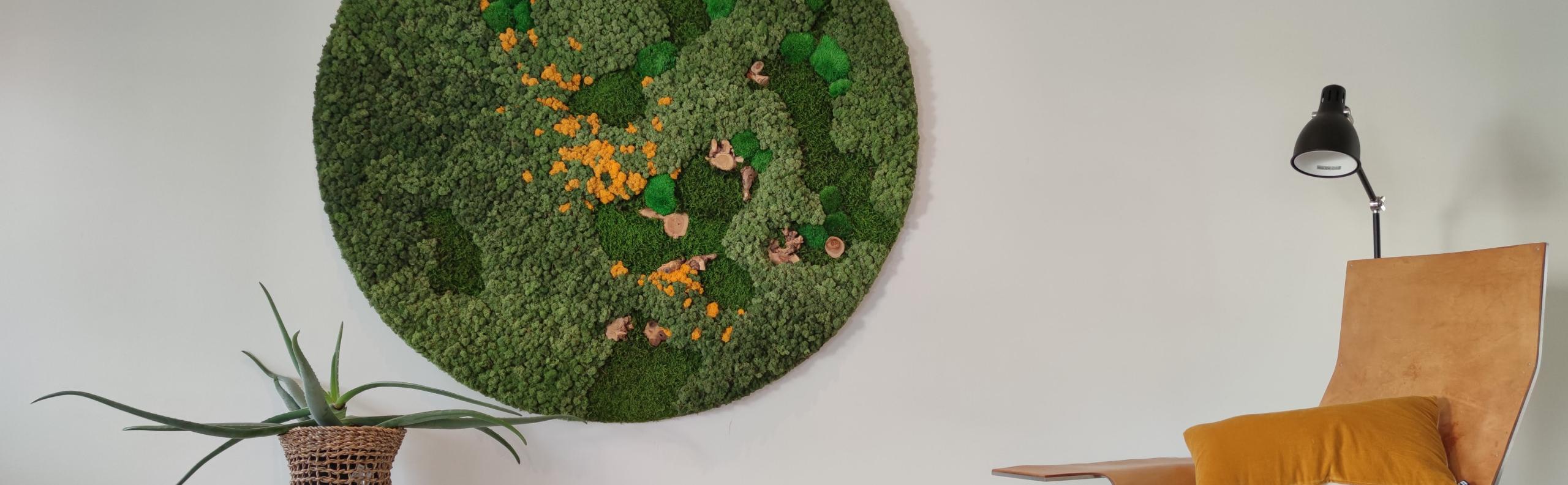 Mos wandbekleding schilderij trend interieur REALISEER JE DROOMHUIS