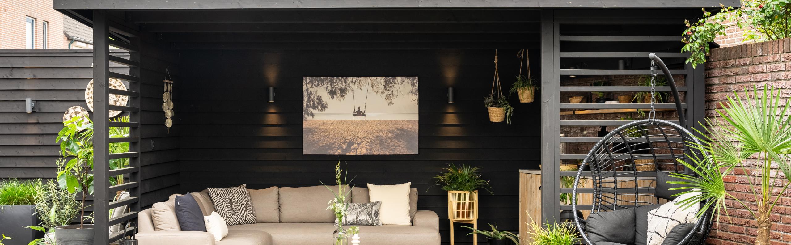 Tuinhuis Overkapping inspiratie trends REALISEER JE DROOMTUIN