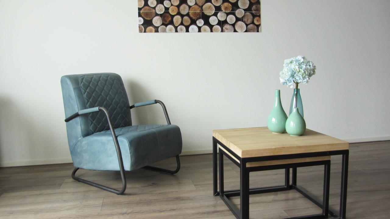 Beurs Eigen Huis Boomstamtafel interieur tafel boomstam