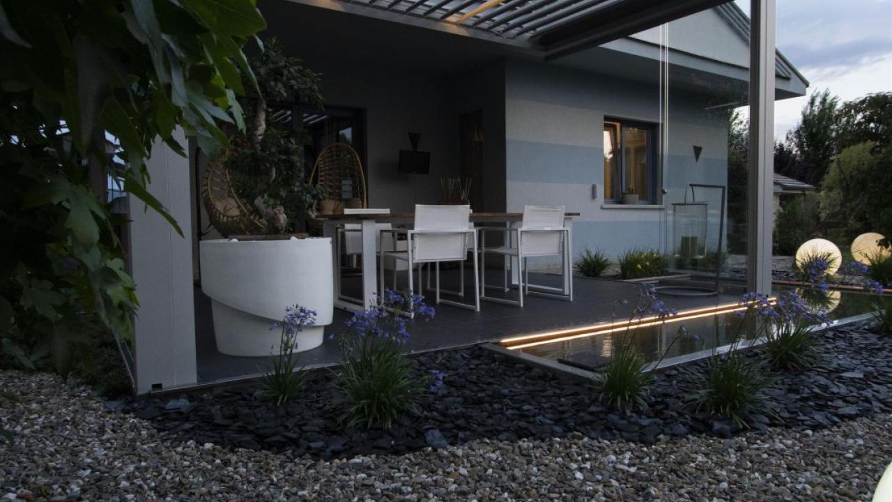 Beurs Eigen Huis Corradi terrasoverkapping tuin pergola screen