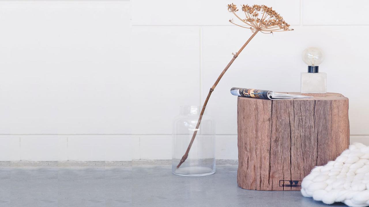 Beurs Eigen Huis De Meerpalen meubels stoer hout interieur