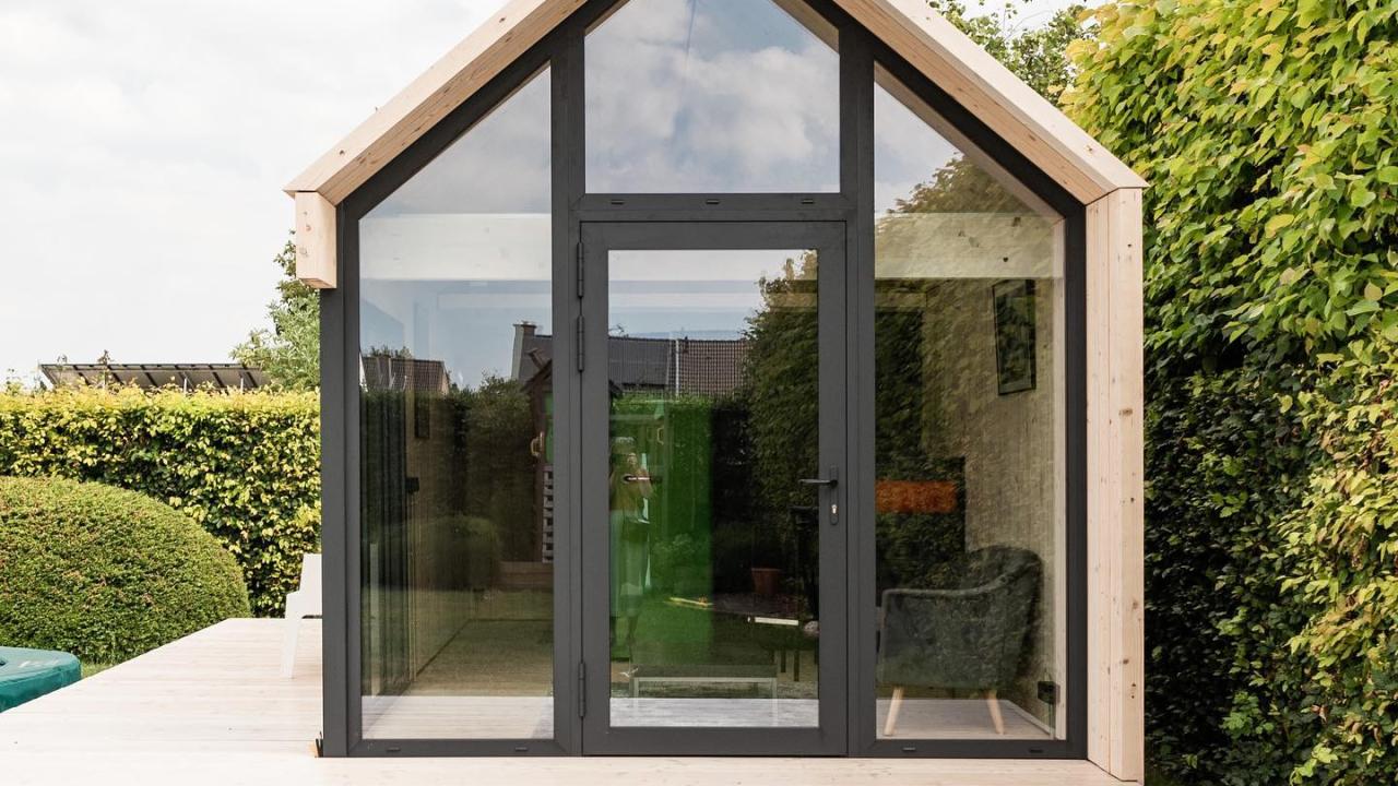 Beurs Eigen Huis Ferox bouwsystemen tuinhuis tiny house houtbouw