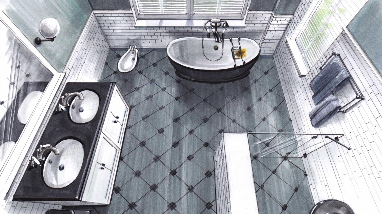 Beurs Eigen Huis Interior Sketch Olga Adler interieur ontwerp design tekeningen