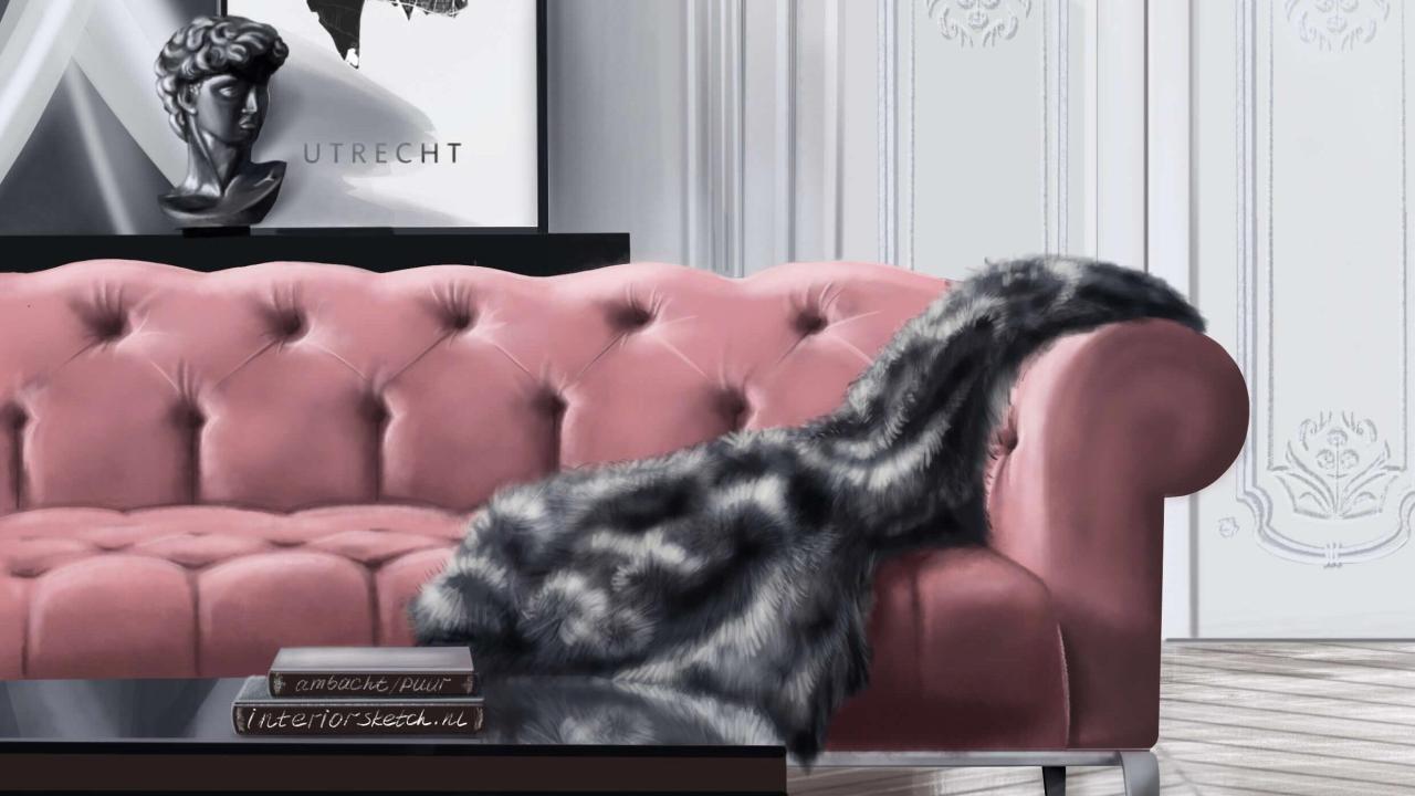 Beurs Eigen Huis Interior Sketch Olga Adler interieur ontwerp design tekeningen