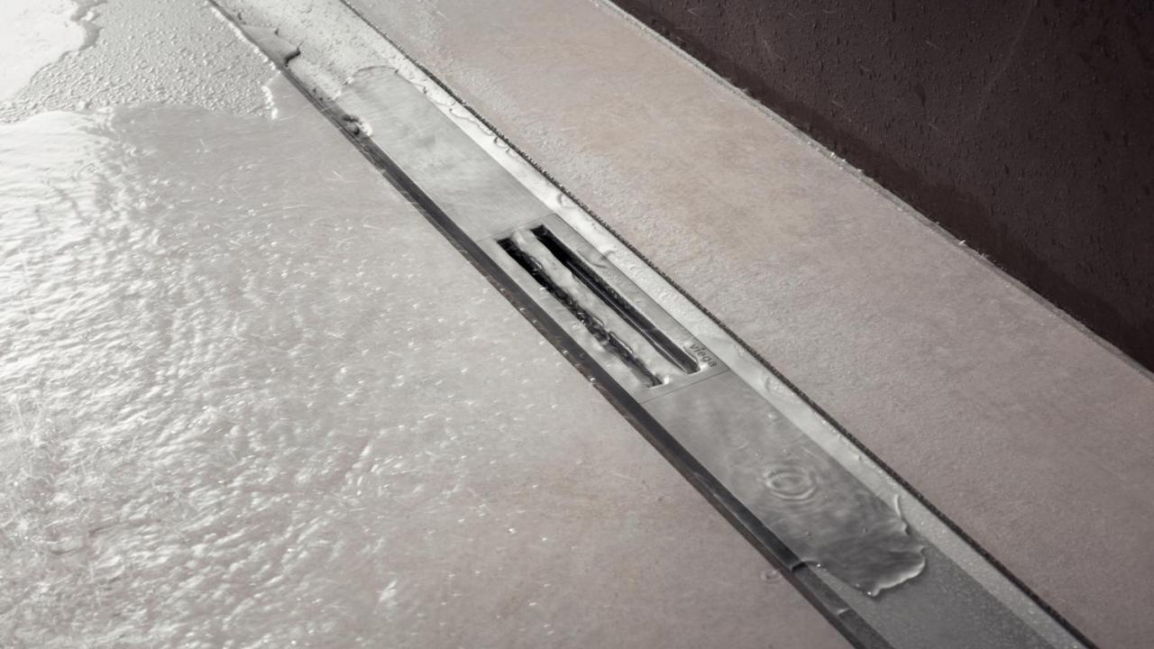 Beurs Eigen Huis Viega douchegoot badkamer sanitair douche bad