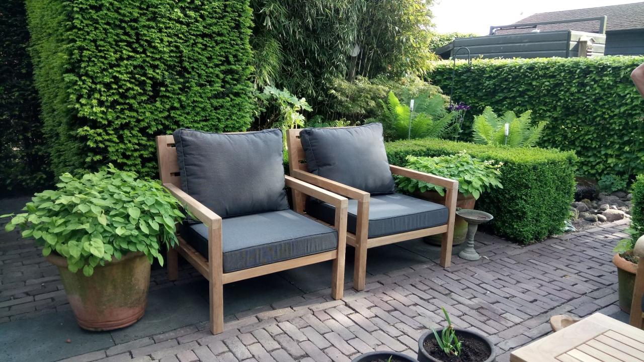 Beurs Eigen Huis tuin meubels teakhout