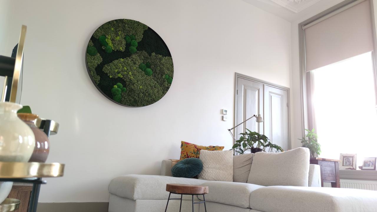 Mos wandbekleding schilderij trend interieur REALISEER JE DROOMHUIS