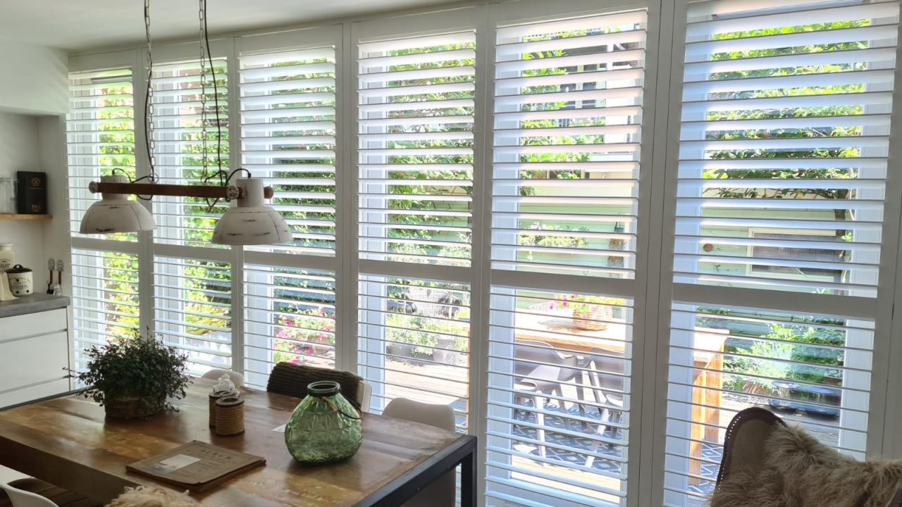Shutters raambekleding interieur droomhuis Beurs Eigen Huis