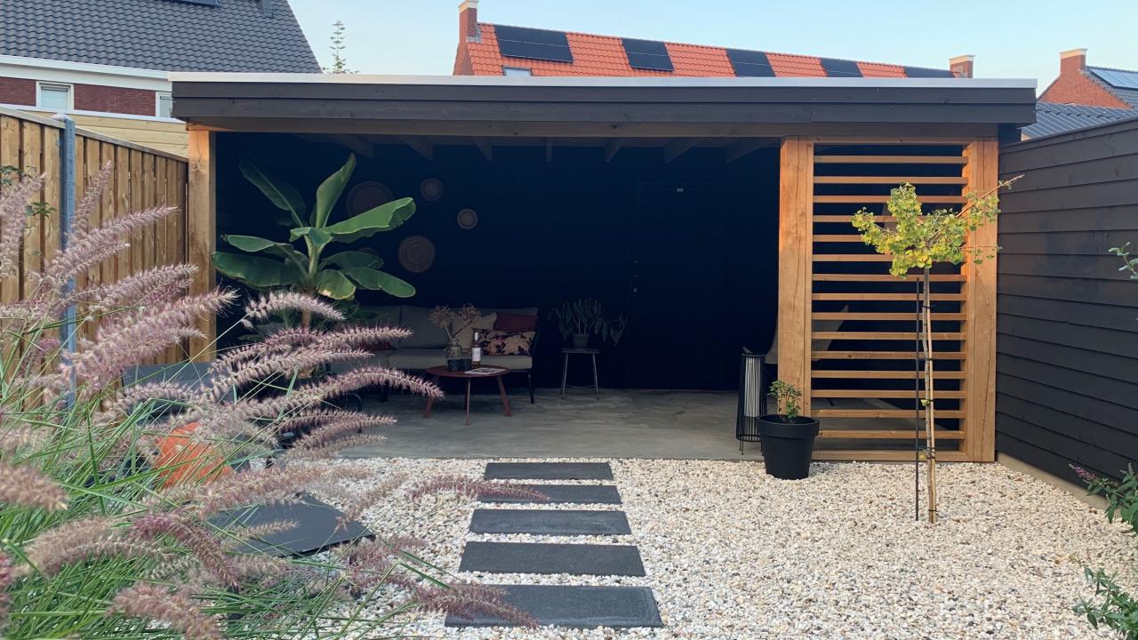 Tuinhuis Overkapping inspiratie trends REALISEER JE DROOMTUIN