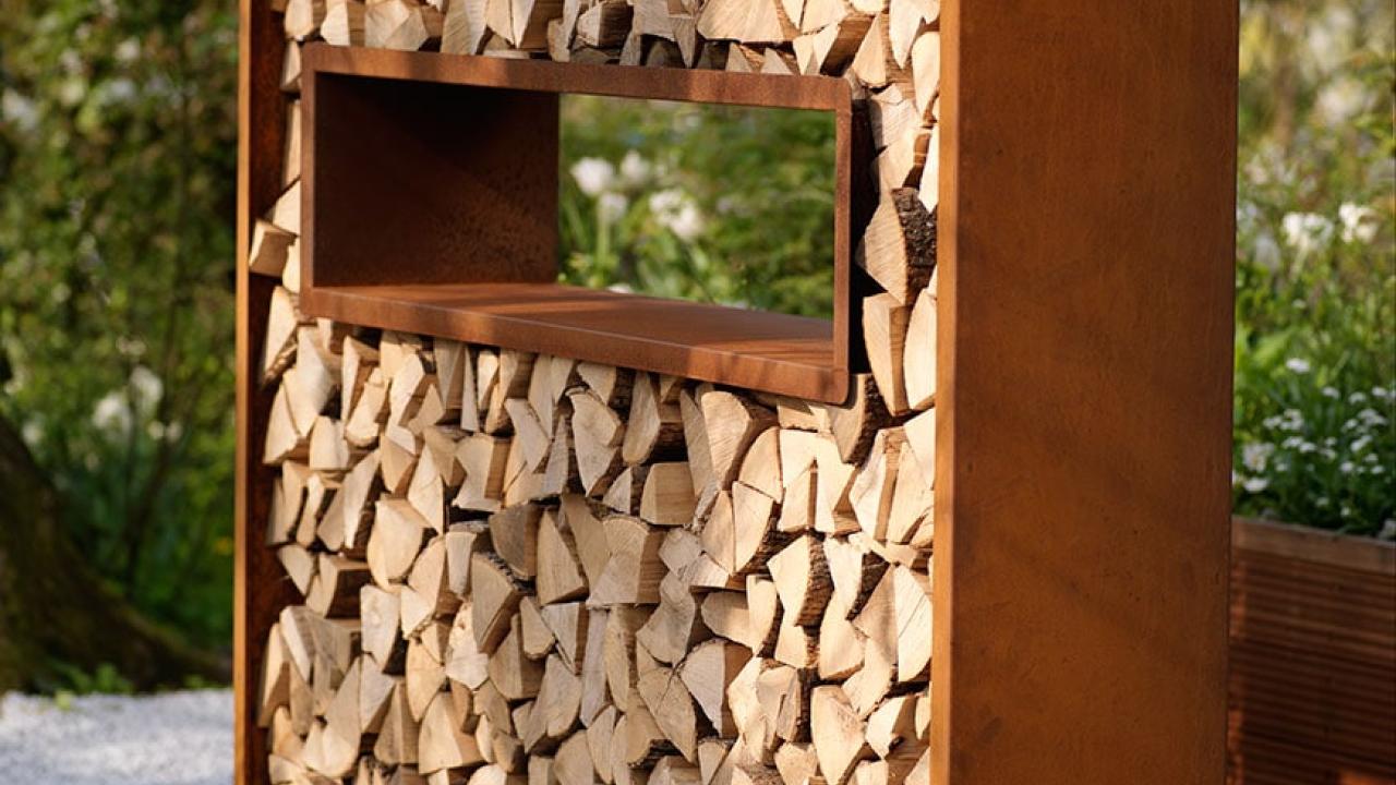 Tuinhaard tuin hout opslag inspiratie REALISEER JE DROOMTUIN