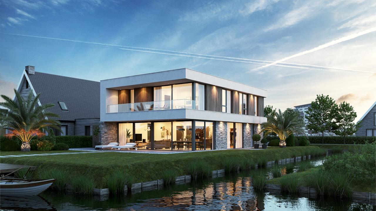 villa water beurs eigen huis
