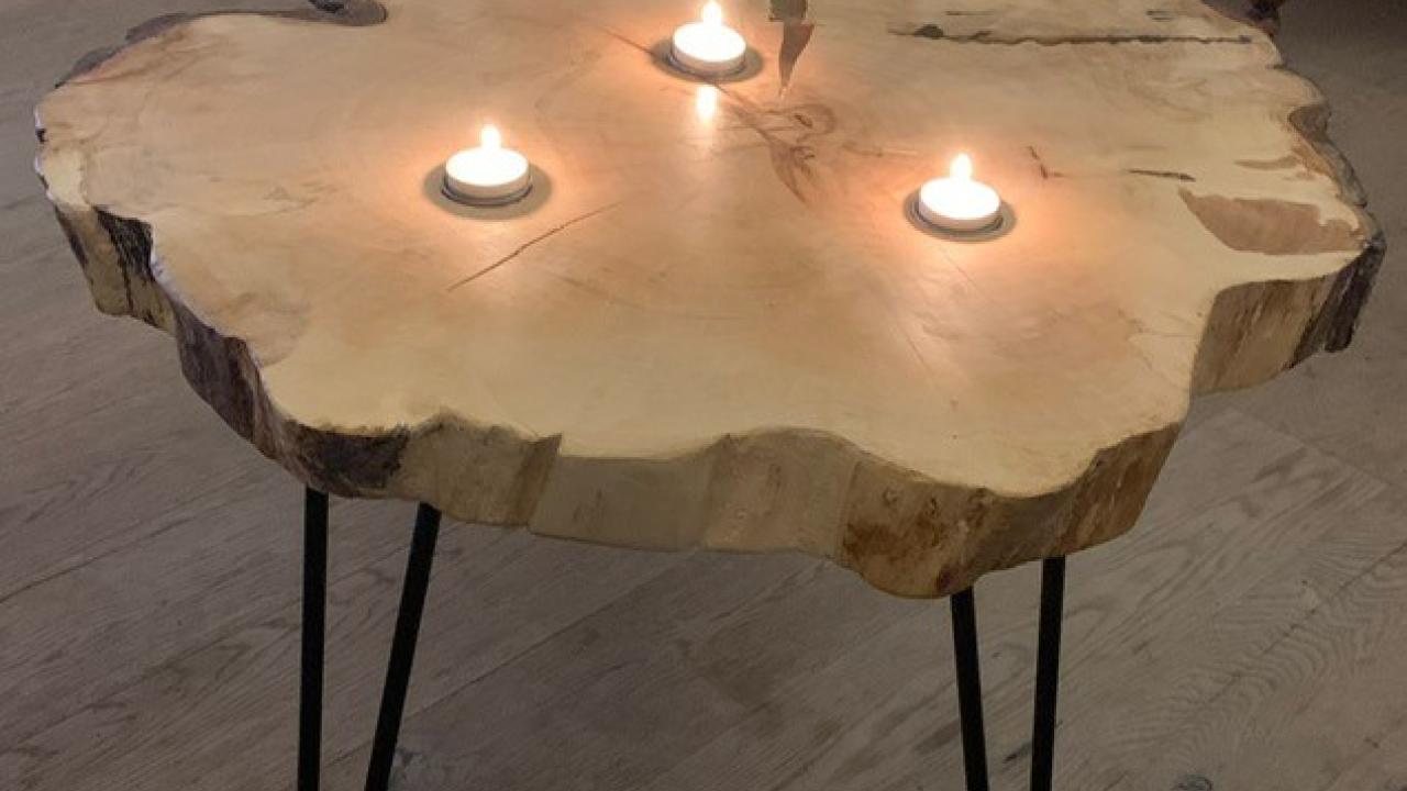 bijzettafel hout beurs eigen huis