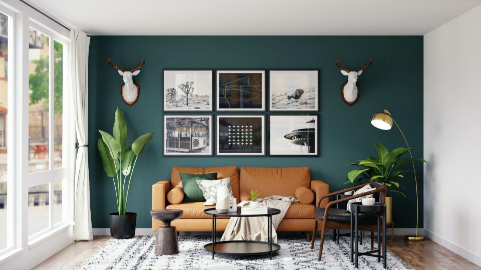 woonkamer groene muur realiseer je droomhuis
